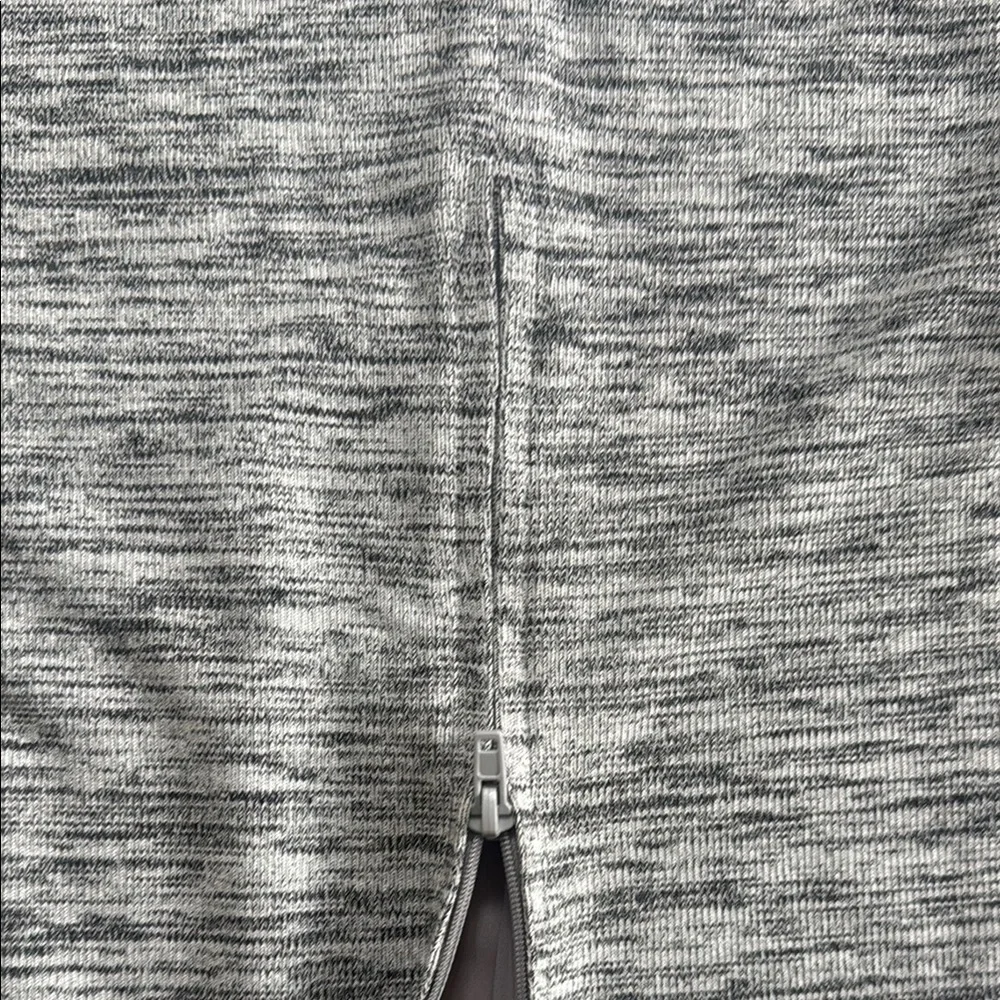 Womens Heather Gray Knit Long Sleeve Top Relaxed Fit Tunic